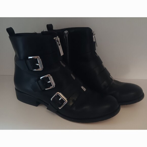 MICHAEL KORS LEATHER ANKLE BOOTS - Picture 1 of 10